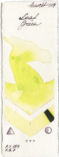 Leaf Green by Holbein Artists Watercolor watercolor swatch