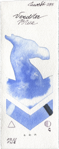 Verditer Blue by Holbein Artists Watercolor watercolor swatch