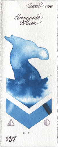 Compose Blue by Holbein Artists Watercolor watercolor swatch