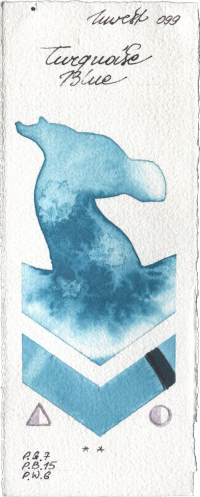 Turquoise Blue by Holbein Artists Watercolor watercolor swatch