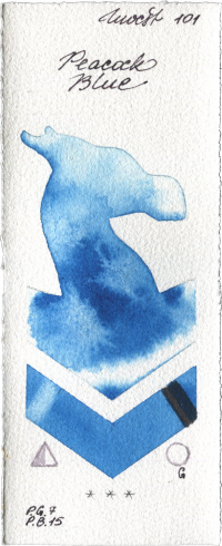 Peacock Blue by Holbein Artists Watercolor watercolor swatch