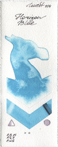 Horizon Blue by Holbein Artists Watercolor watercolor swatch