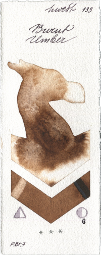 Burnt Umber by Holbein Artists Watercolor watercolor swatch