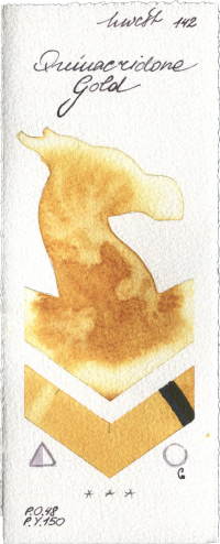 Quinacridone Gold by Holbein Artists Watercolor watercolor swatch