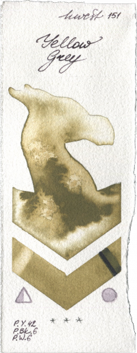 Yellow Grey by Holbein Artists Watercolor watercolor swatch
