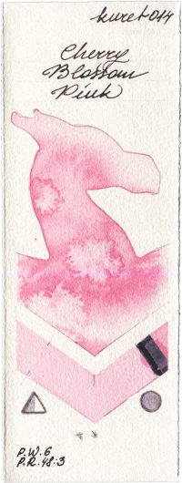 Cherry Blossom Pink by Kuretake Gansai Tambi watercolor swatch