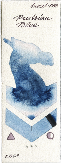 Prussian Blue by Kuretake Gansai Tambi watercolor swatch