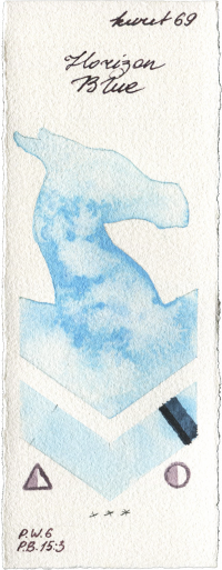 Horizon Blue by Kuretake Gansai Tambi watercolor swatch