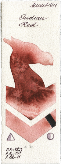 Indian Red by Kuretake Gansai Tambi watercolor swatch