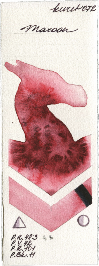Maroon by Kuretake Gansai Tambi watercolor swatch