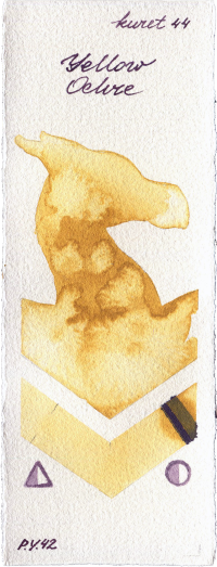 Yellow Ochre by Kuretake Gansai Tambi watercolor swatch