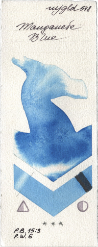 Manganese Blue by Mijello Mission Gold watercolor swatch