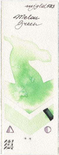 Melon Green by Mijello Mission Gold watercolor swatch