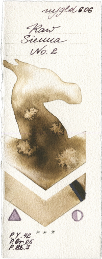 Raw Sienna No 2 by Mijello Mission Gold watercolor swatch