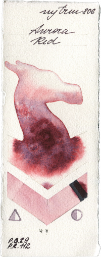 Aurora Red by Mijello Mission Gold watercolor swatch