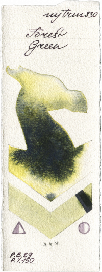 Forest Green by Mijello Mission Gold watercolor swatch