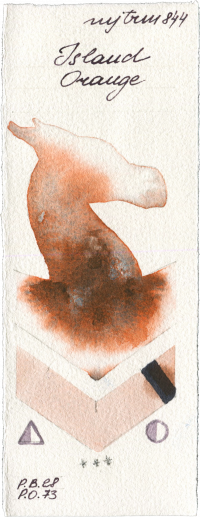 Island Orange by Mijello Mission Gold watercolor swatch