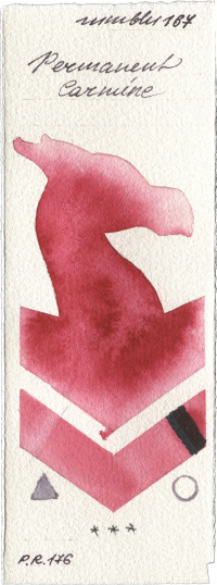 Permanent Carmine by Maimeri Blu watercolor swatch