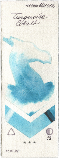 Turquoise Cobalt by Maimeri Blu watercolor swatch