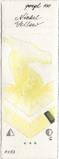 Nickel Yellow by Golden QOR watercolor swatch