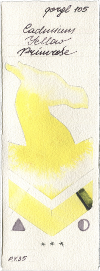 Cadmium Yellow Primrose by Golden QOR watercolor swatch