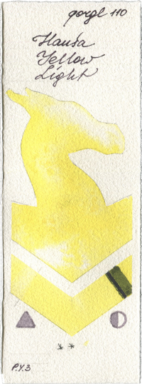 Hansa Yellow Light by Golden QOR watercolor swatch