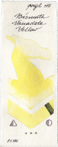 Bismuth Vanadate Yellow by Golden QOR watercolor swatch