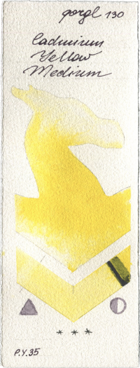 Cadmium Yellow Medium by Golden QOR watercolor swatch