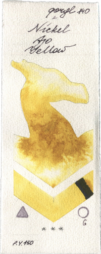 Nickel Azo Yellow by Golden QOR watercolor swatch