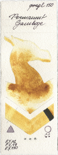 Permanent Gamboge by Golden QOR watercolor swatch