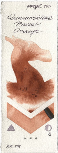 Quinacridone Burnt Orange by Golden QOR watercolor swatch