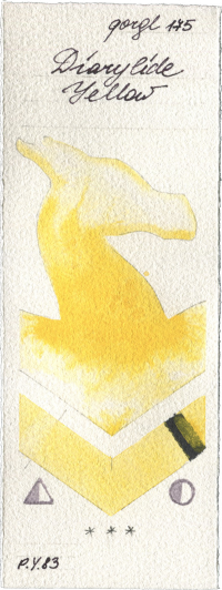 Diarylide Yellow by Golden QOR watercolor swatch