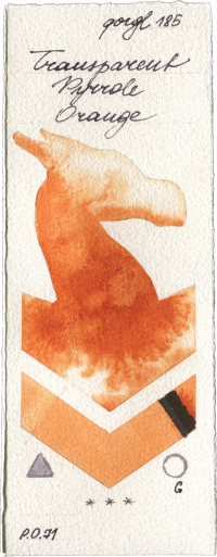 Transparent Pyrrole Orange by Golden QOR watercolor swatch