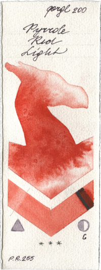 Pyrrole Red Light by Golden QOR watercolor swatch