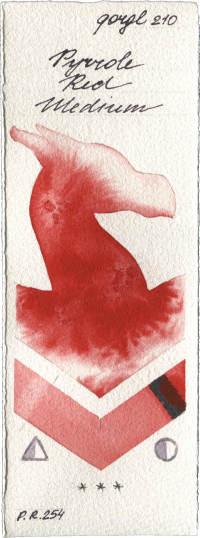Pyrrole Red Medium by Golden QOR watercolor swatch