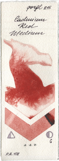 Cadmium Red Medium by Golden QOR watercolor swatch