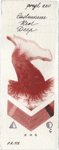 Cadmium Red Deep by Golden QOR watercolor swatch