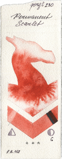 Permanent Scarlet by Golden QOR watercolor swatch