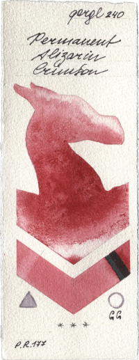 Permanent Alizarin Crimson by Golden QOR watercolor swatch