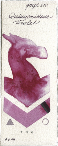 Quinacridone Violet by Golden QOR watercolor swatch