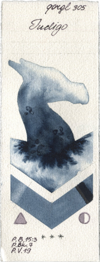 Indigo by Golden QOR watercolor swatch