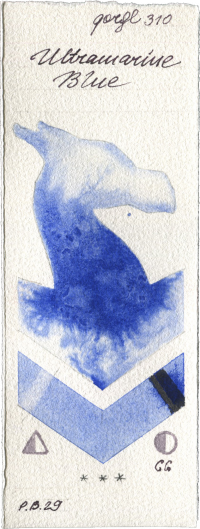 Ultramarine Blue by Golden QOR watercolor swatch