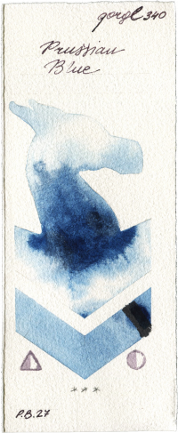 Prussian Blue by Golden QOR watercolor swatch