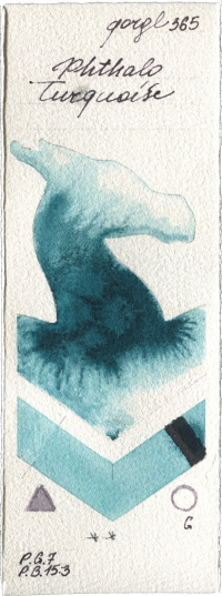 Phthalo Turquoise by Golden QOR watercolor swatch