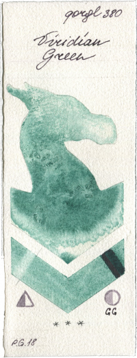 Viridian Green by Golden QOR watercolor swatch