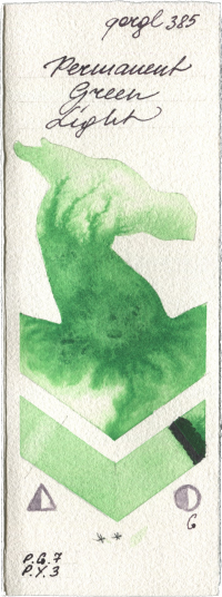 Permanent Green Light by Golden QOR watercolor swatch