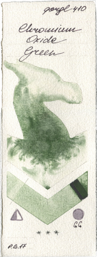 Chromium Oxide Green by Golden QOR watercolor swatch