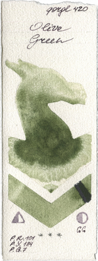 Olive Green by Golden QOR watercolor swatch