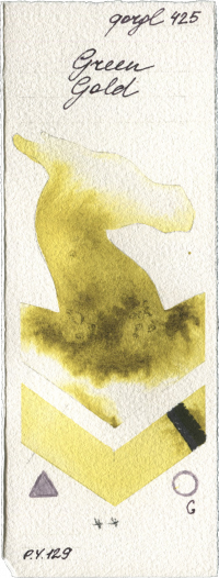 Green Gold by Golden QOR watercolor swatch