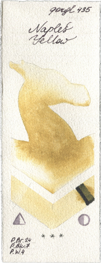 Naples Yellow by Golden QOR watercolor swatch